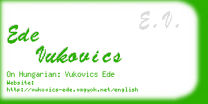 ede vukovics business card